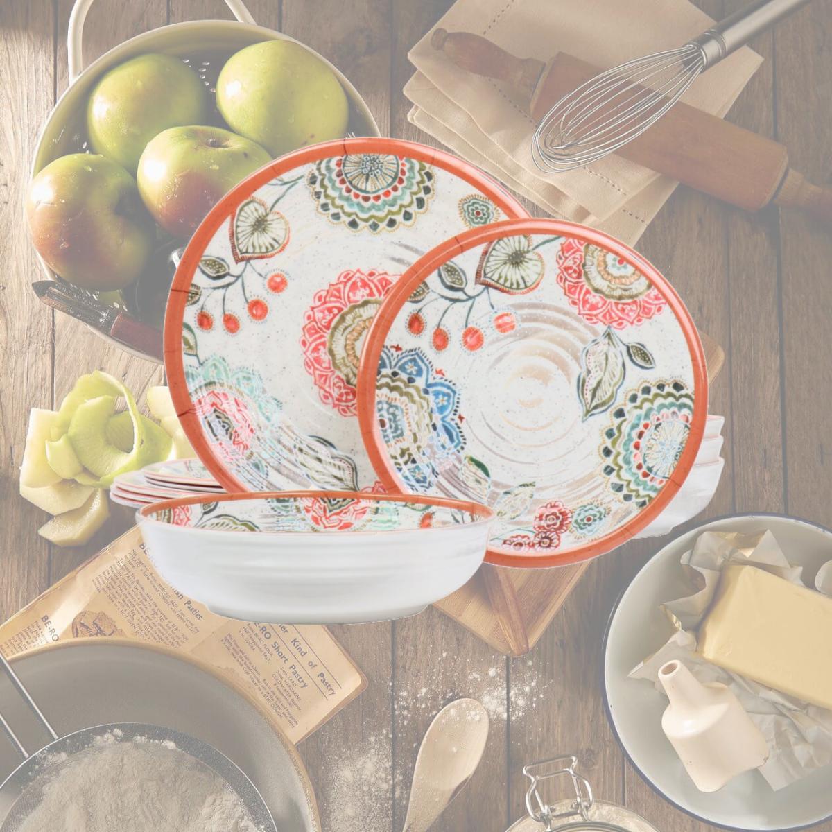 Picture of Elama EL-ESTER Ester Melamine Dinnerware Set, 12 Piece