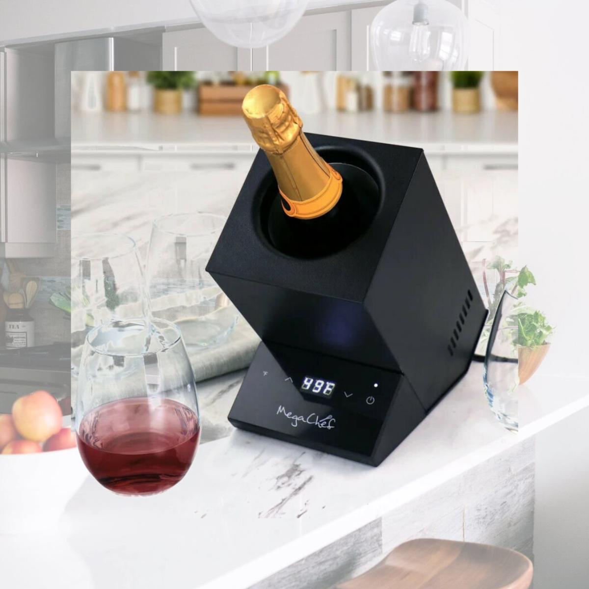 Picture of MegaChef MC-BTLC5000 Electric Wine Chiller with Digital Display, Black