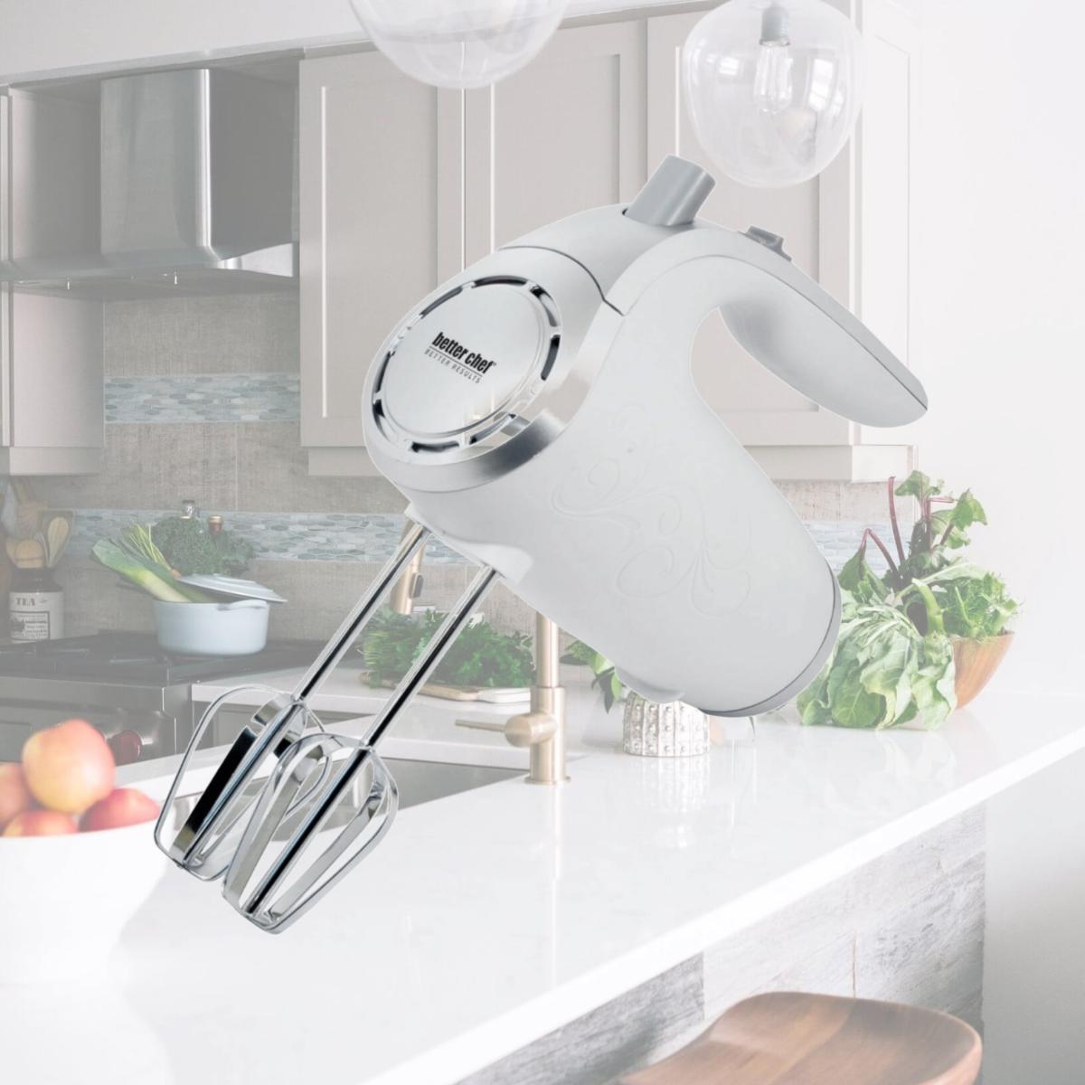 Picture of Better Chef IM-813W 150W 5-Speed Hand Mixer, White & Silver