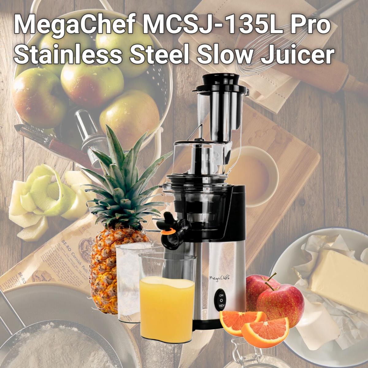 Picture of MegaChef MCSJ-135L Pro Stainless Steel Slow Juicer