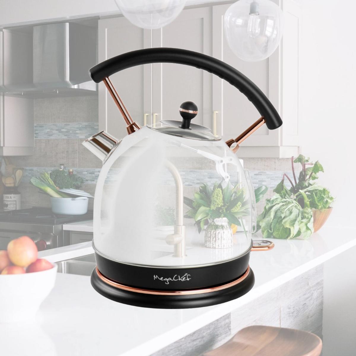 Picture of MegaChef MG-KTL1950W 1.8 Liter Half Circle Electric Tea Kettle in White