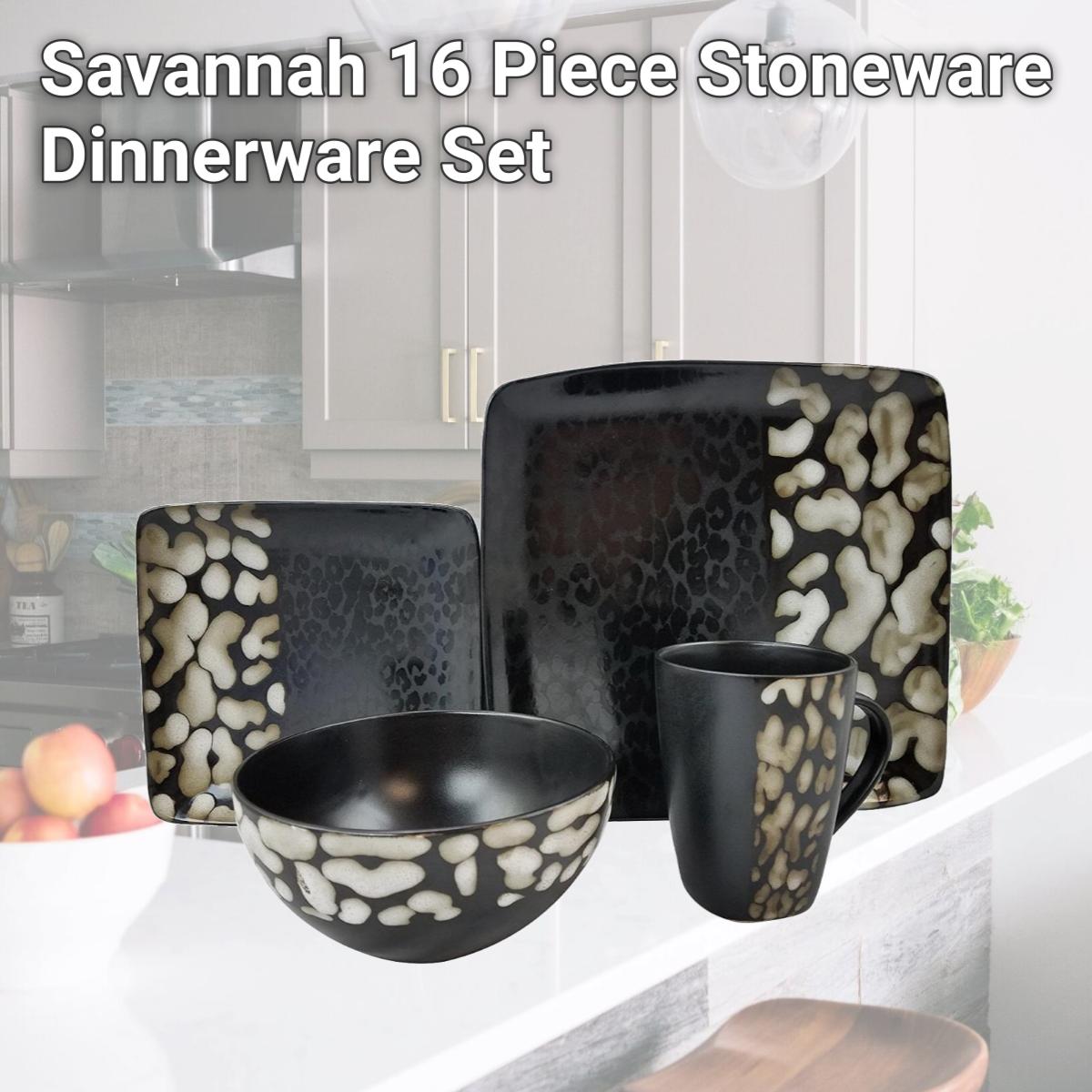 Picture of Elama ELM-SAVANNAH Savannah 16 Piece Stoneware Dinnerware Set