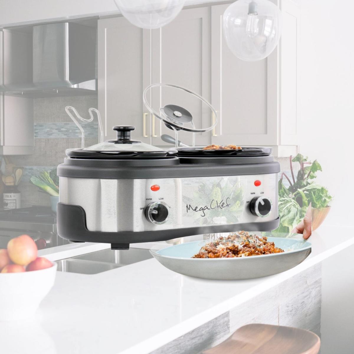 Picture of Megachef MC-1500 Dual 1.5 qt. Crock Buffet Slow Cooker