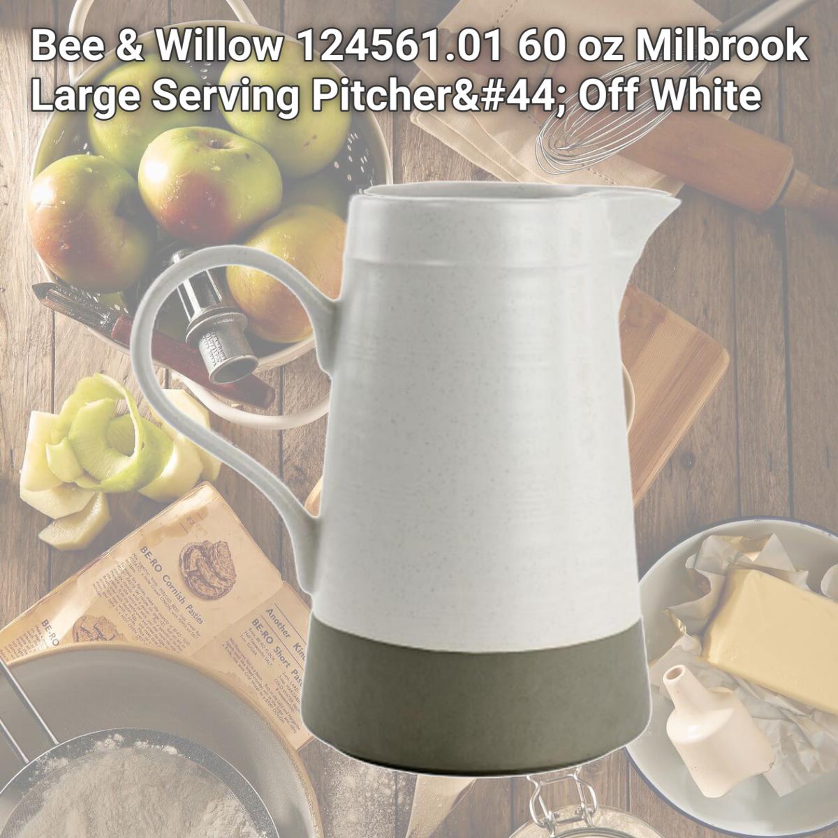 Picture of Bee & Willow 124561.01 60 oz Milbrook Large Serving Pitcher, Off White