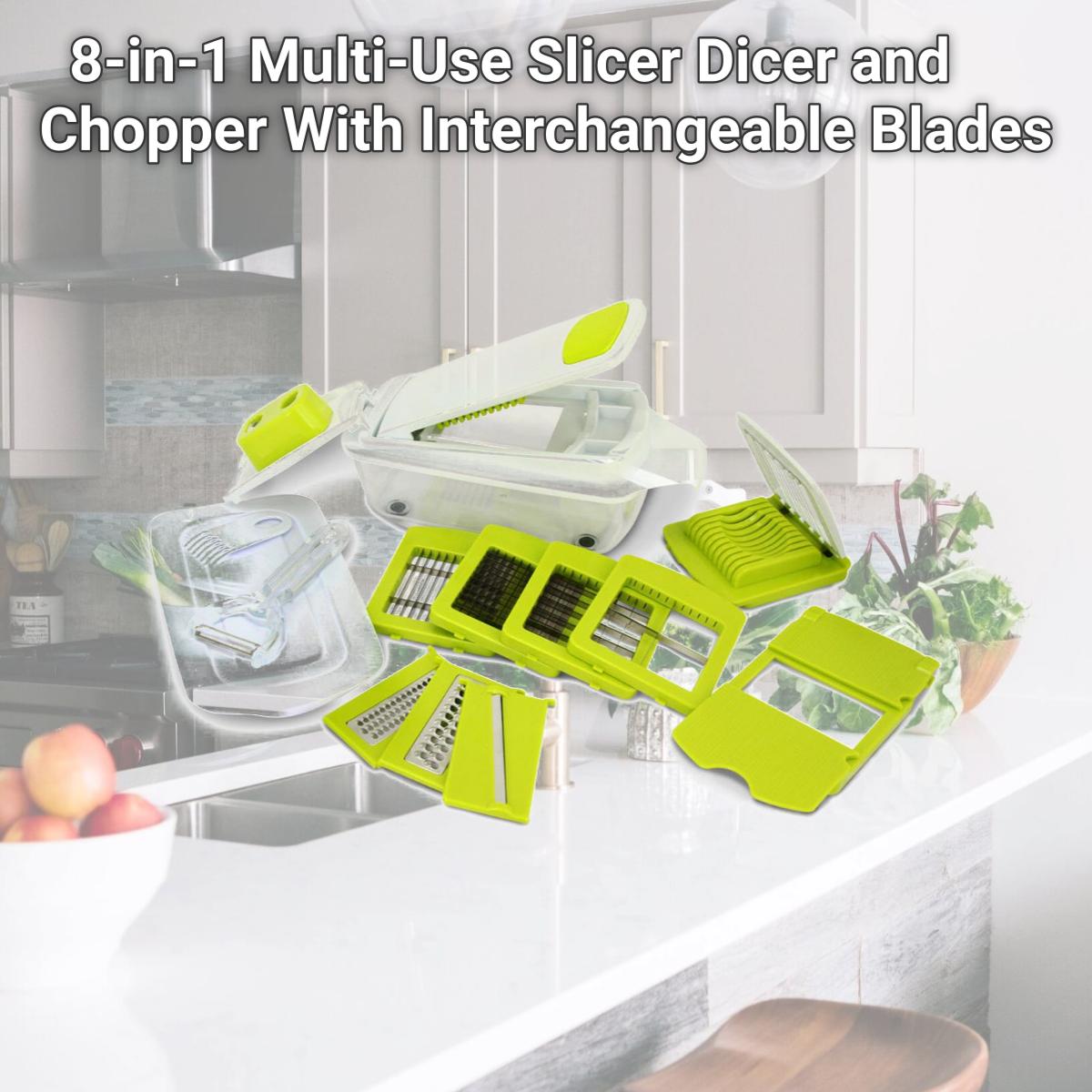 Picture of MegaChef MG-MULTI-SLICER-DICER 8-in-1 Multi-Use Slicer Dicer and Chopper With Interchangeable Blades