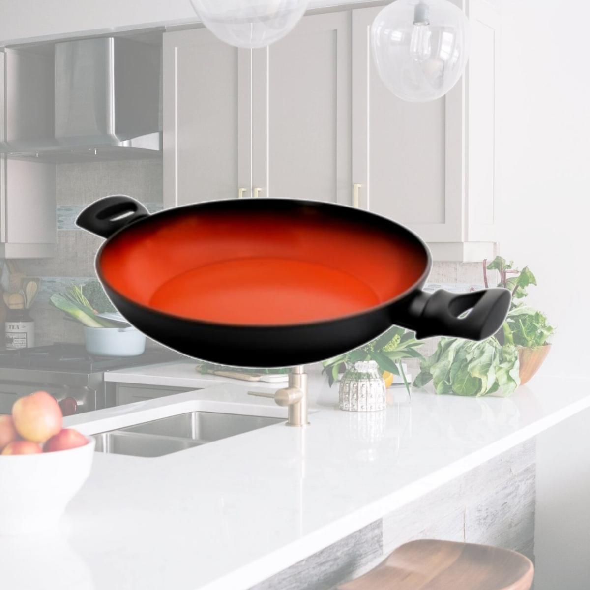 Picture of Tosca 80597.01 3 qt. Terra-Cotta Aluminum Braiser Pan
