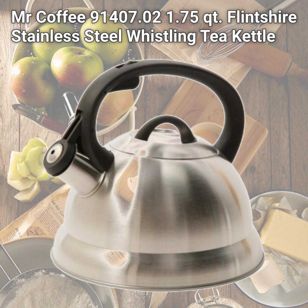Picture of Mr Coffee 91407.02 1.75 qt. Flintshire Stainless Steel Whistling Tea Kettle