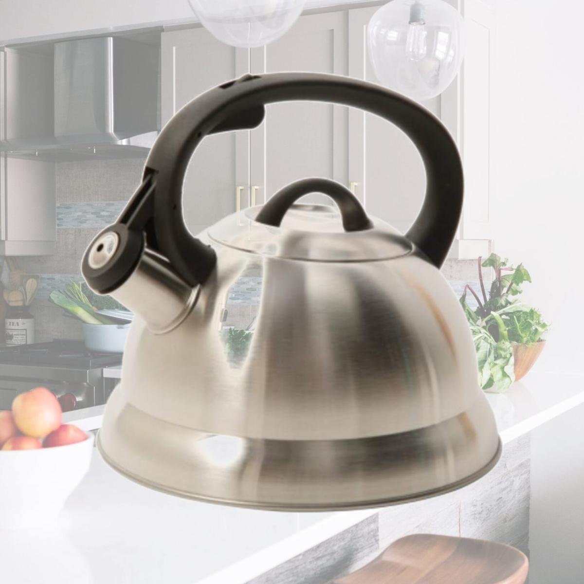 Picture of Mr Coffee 91407.02 1.75 qt. Flintshire Stainless Steel Whistling Tea Kettle