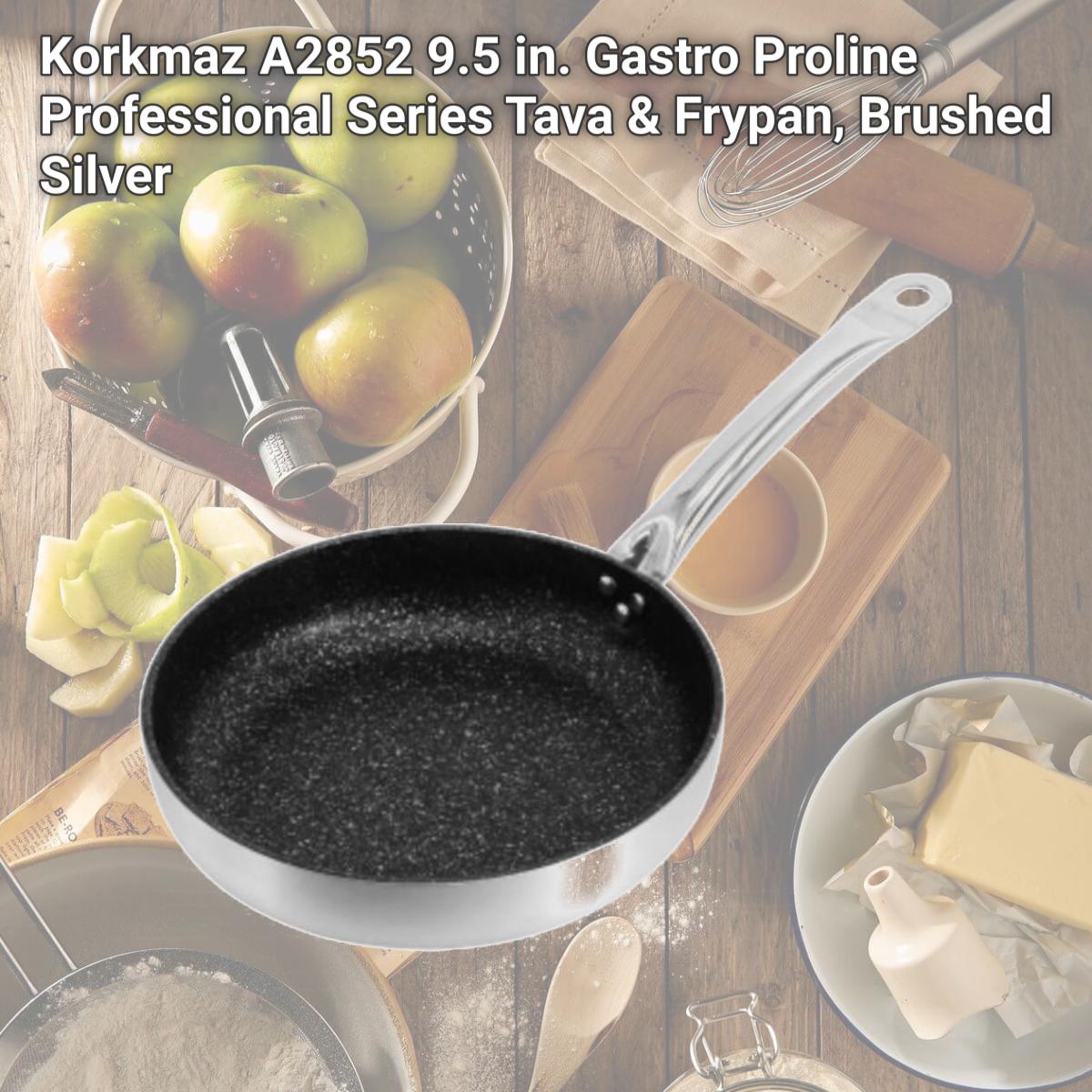 Picture of Korkmaz A2852 9.5 in. Gastro Proline Professional Series Tava & Frypan, Brushed Silver