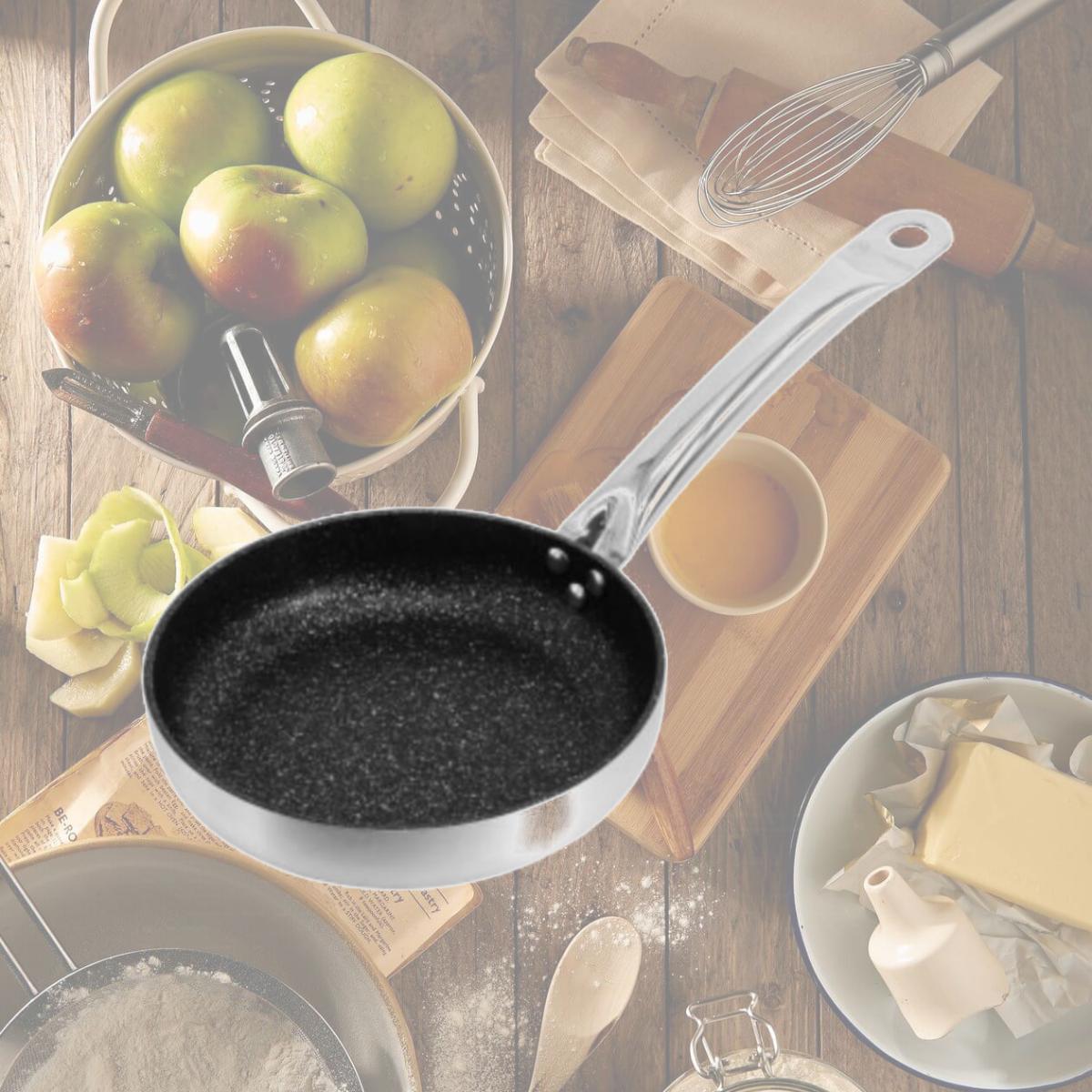 Picture of Korkmaz A2855 12 in. Gastro Proline Professional Series Tava & Frypan, Brushed Silver