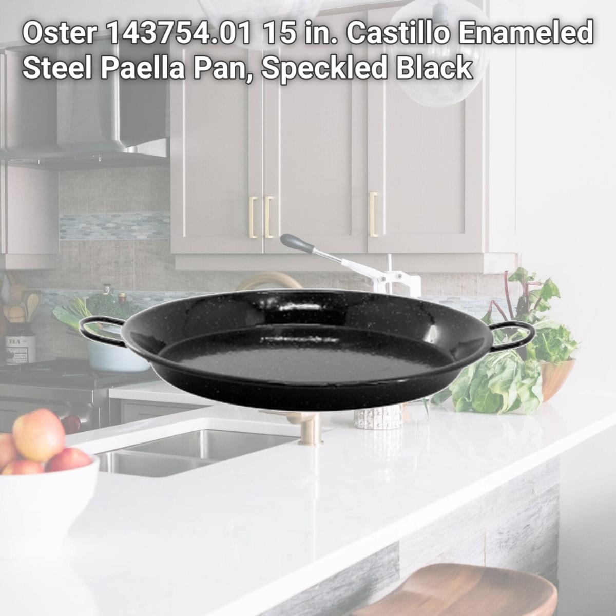 Picture of Oster 143754.01 15 in. Castillo Enameled Steel Paella Pan, Speckled Black