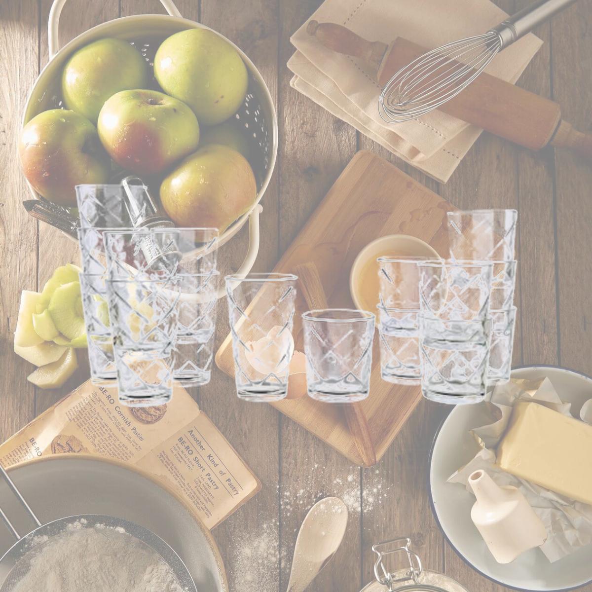 Picture of Gibson Home 141409.16 Lattice Glassware Drinkware Set - 16 Piece