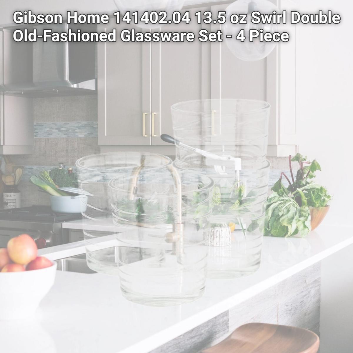 Picture of Gibson Home 141402.04 13.5 oz Swirl Double Old-Fashioned Glassware Set - 4 Piece