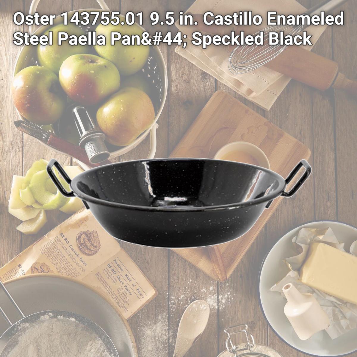 Picture of Oster 143755.01 9.5 in. Castillo Enameled Steel Paella Pan, Speckled Black