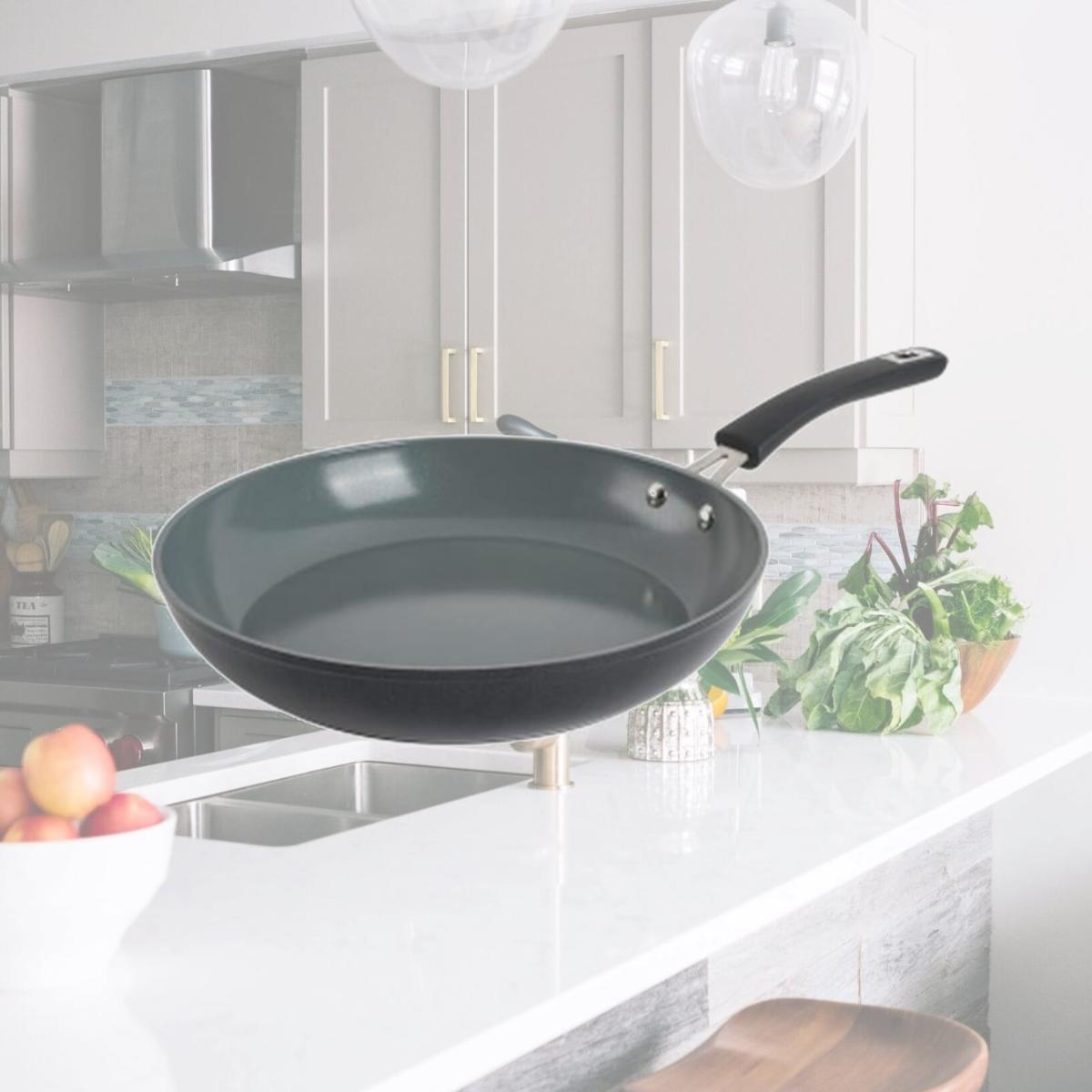Picture of Kenmore 96323.01 8 in. Arlington Nonstick Aluminum Frying Pan, Black Diamond