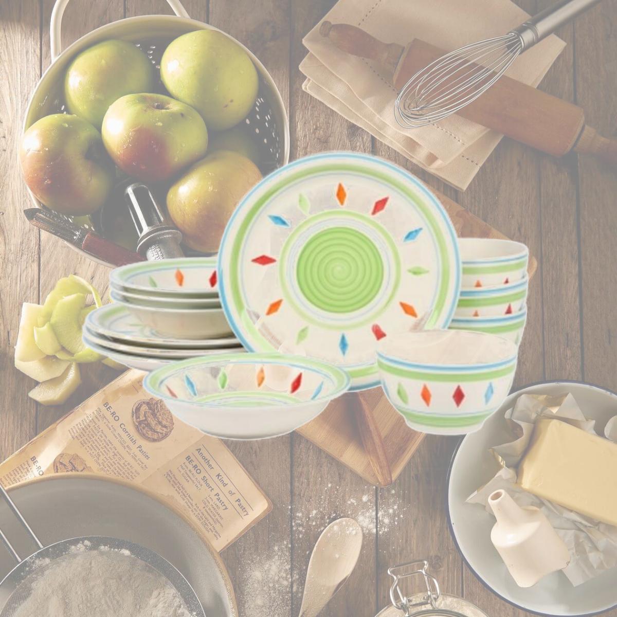 Picture of Gibson Home 134039.12 Heidy Durastone Dinnerware Set - 12 Piece