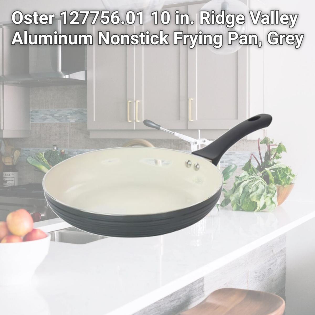 Picture of Oster 127756.01 10 in. Ridge Valley Aluminum Nonstick Frying Pan, Grey