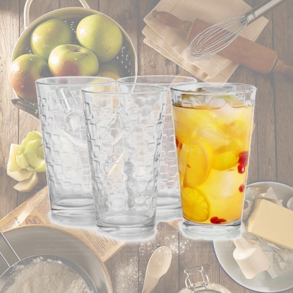 Picture of Gibson Home 92078.04 16 oz Great Square Pattern Foundations Tumbler Set - 4 Piece
