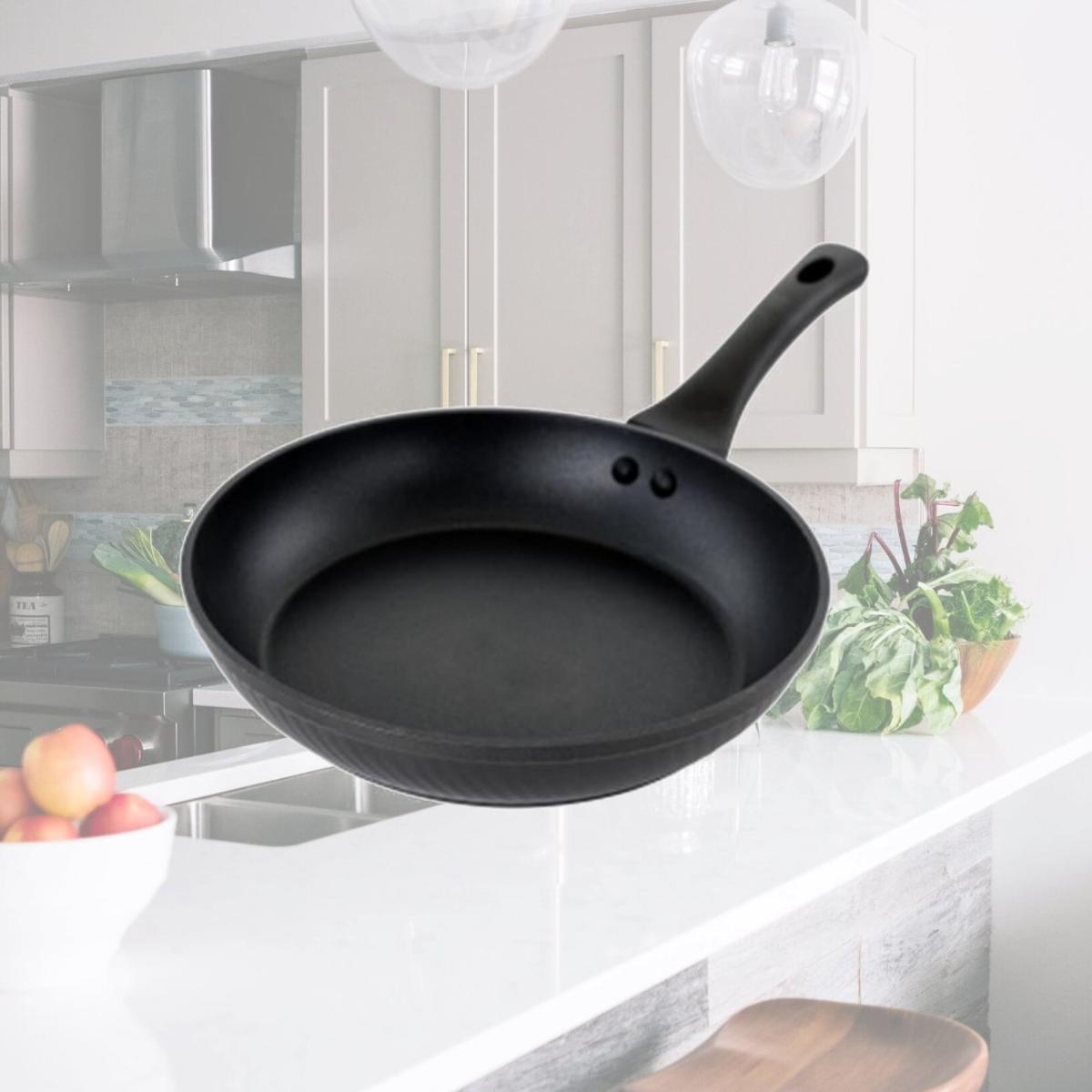 Picture of Oster 64985.01 9.5 in. Kono Aluminum Nonstick Frying Pan with Bakelite Handle, Black