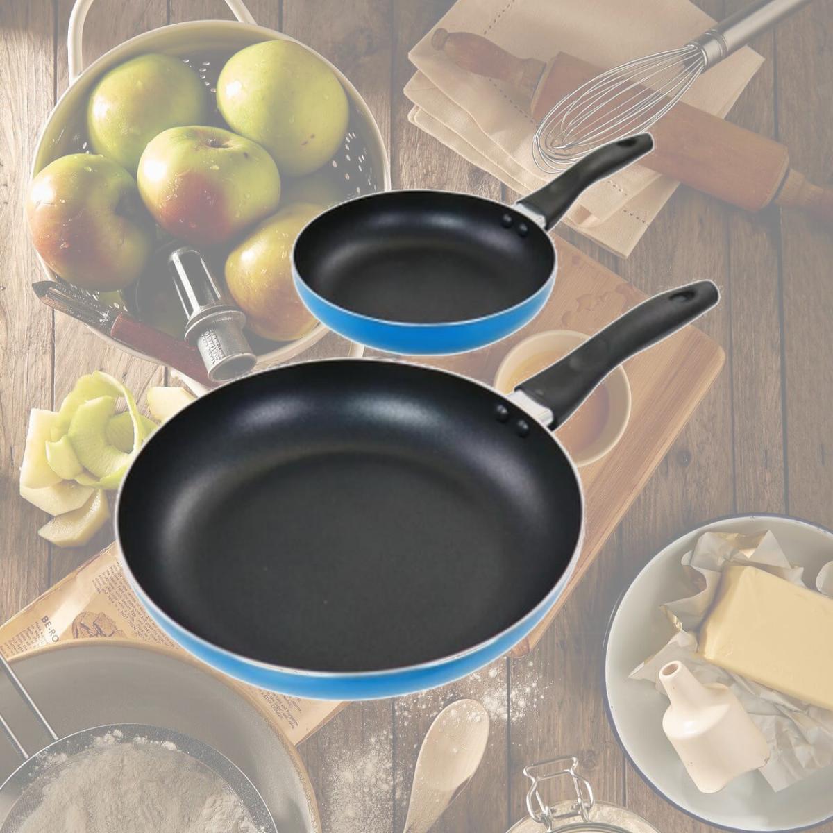 Picture of Gibson Home 120255.02 10 in. Aluminum Frying Pan, Blue - 2 Piece