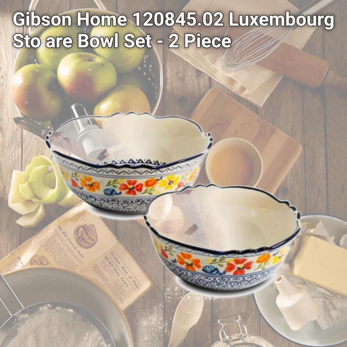 Picture of Gibson Home 120845.02 Luxembourg Sto are Bowl Set - 2 Piece