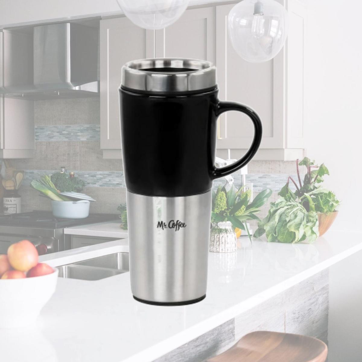 Picture of Mr. Coffee 131002.01 16 oz Stainless Steel & Sto are Travel Mug