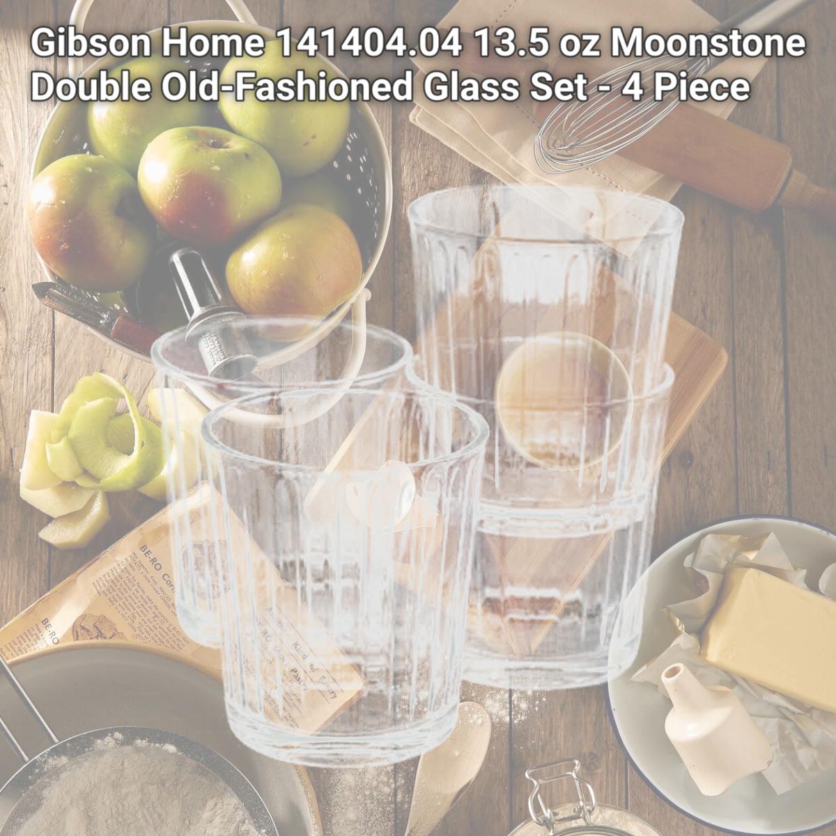Picture of Gibson Home 141404.04 13.5 oz Moonstone Double Old-Fashioned Glass Set - 4 Piece