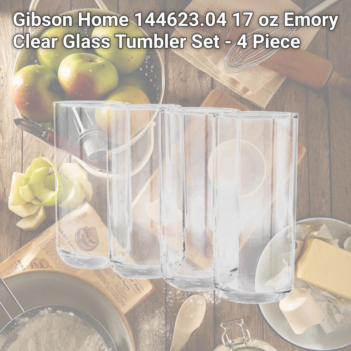 Picture of Gibson Home 144623.04 17 oz Emory Clear Glass Tumbler Set - 4 Piece