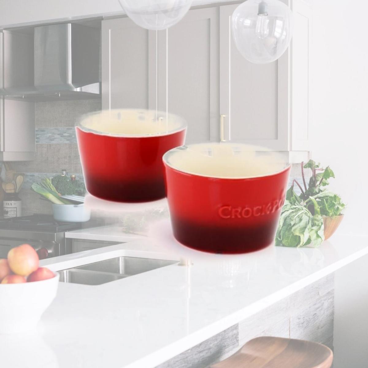 Picture of Crock Pot 124394.02 8 oz Artisan Sto are Ramekin Set, Red - 2 Piece