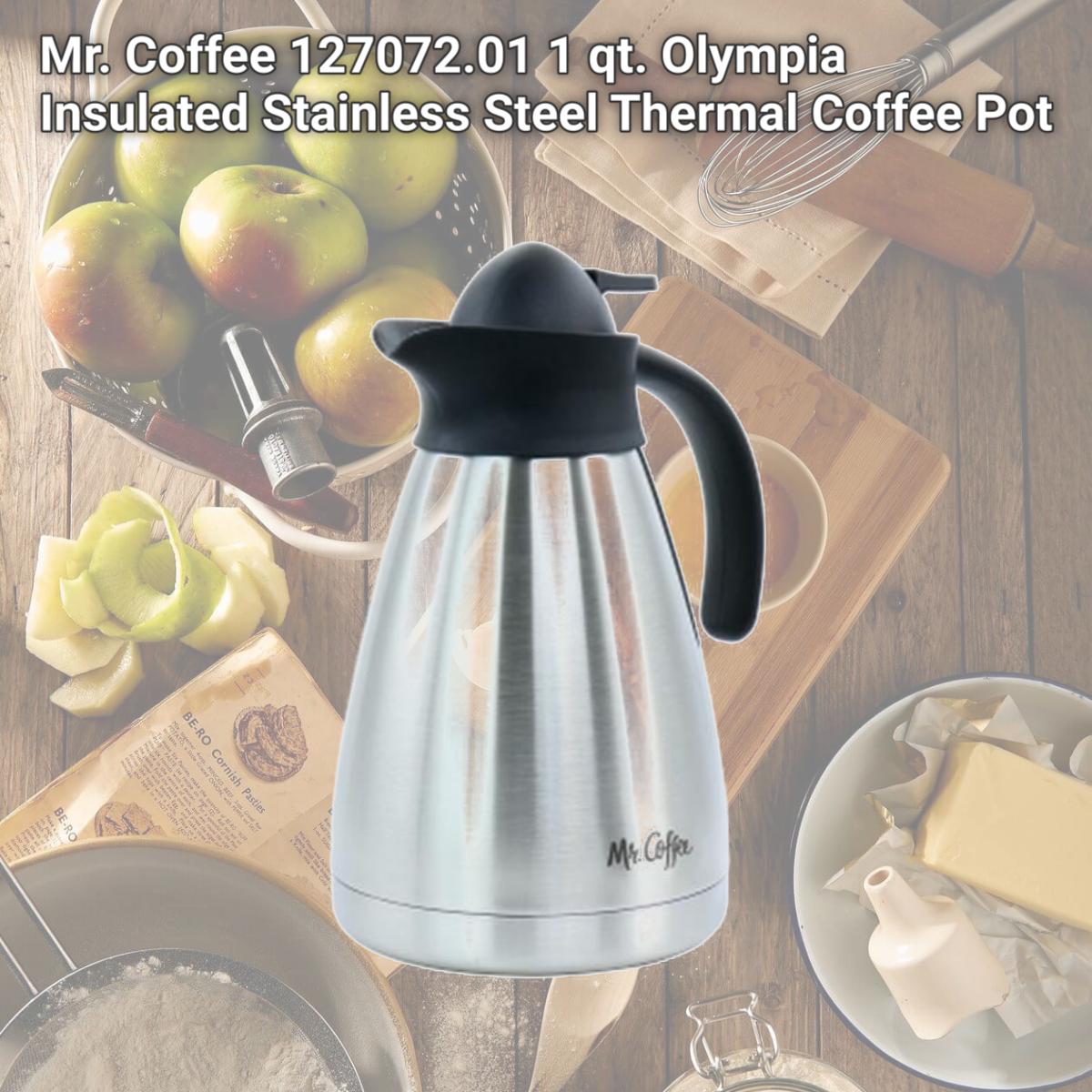 Picture of Mr. Coffee 127072.01 1 qt. Olympia Insulated Stainless Steel Thermal Coffee Pot