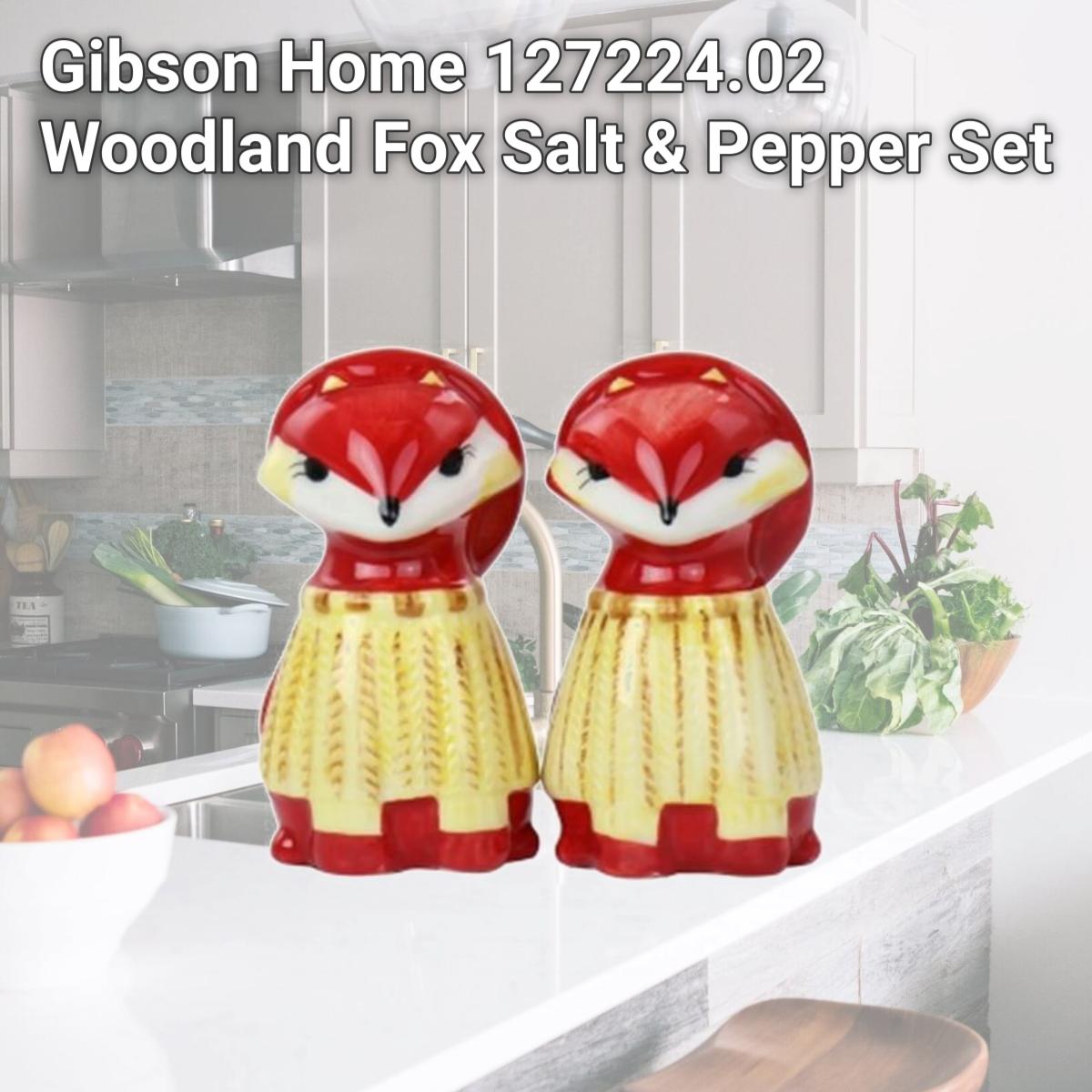 Picture of Gibson Home 127224.02 Woodland Fox Salt & Pepper Set