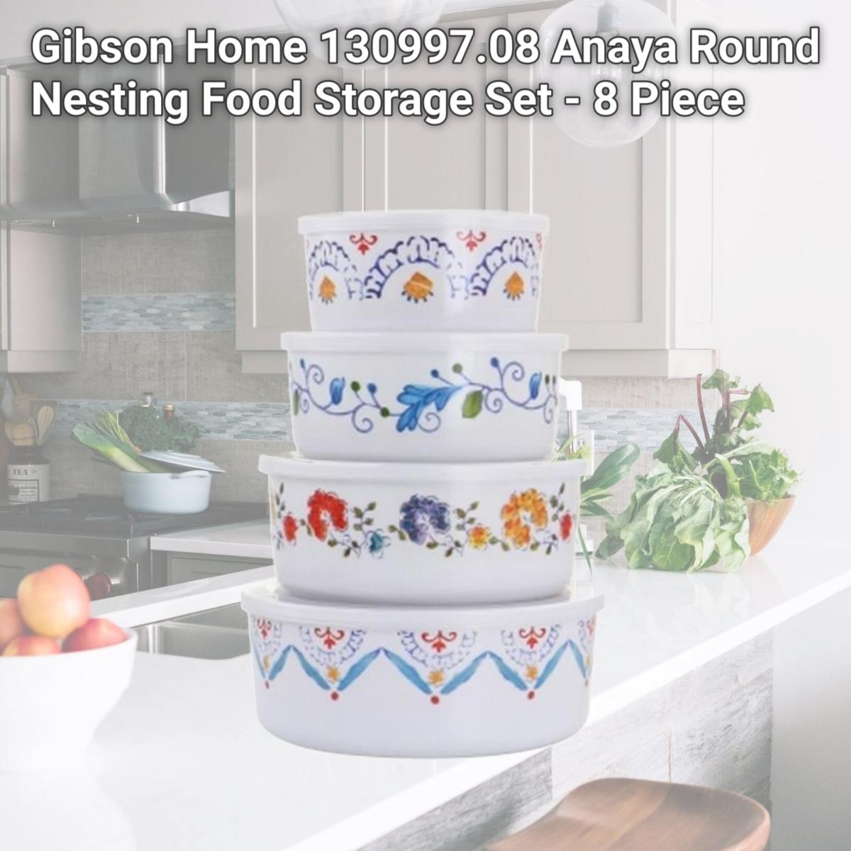Picture of Gibson Home 130997.08 Anaya Round Nesting Food Storage Set - 8 Piece