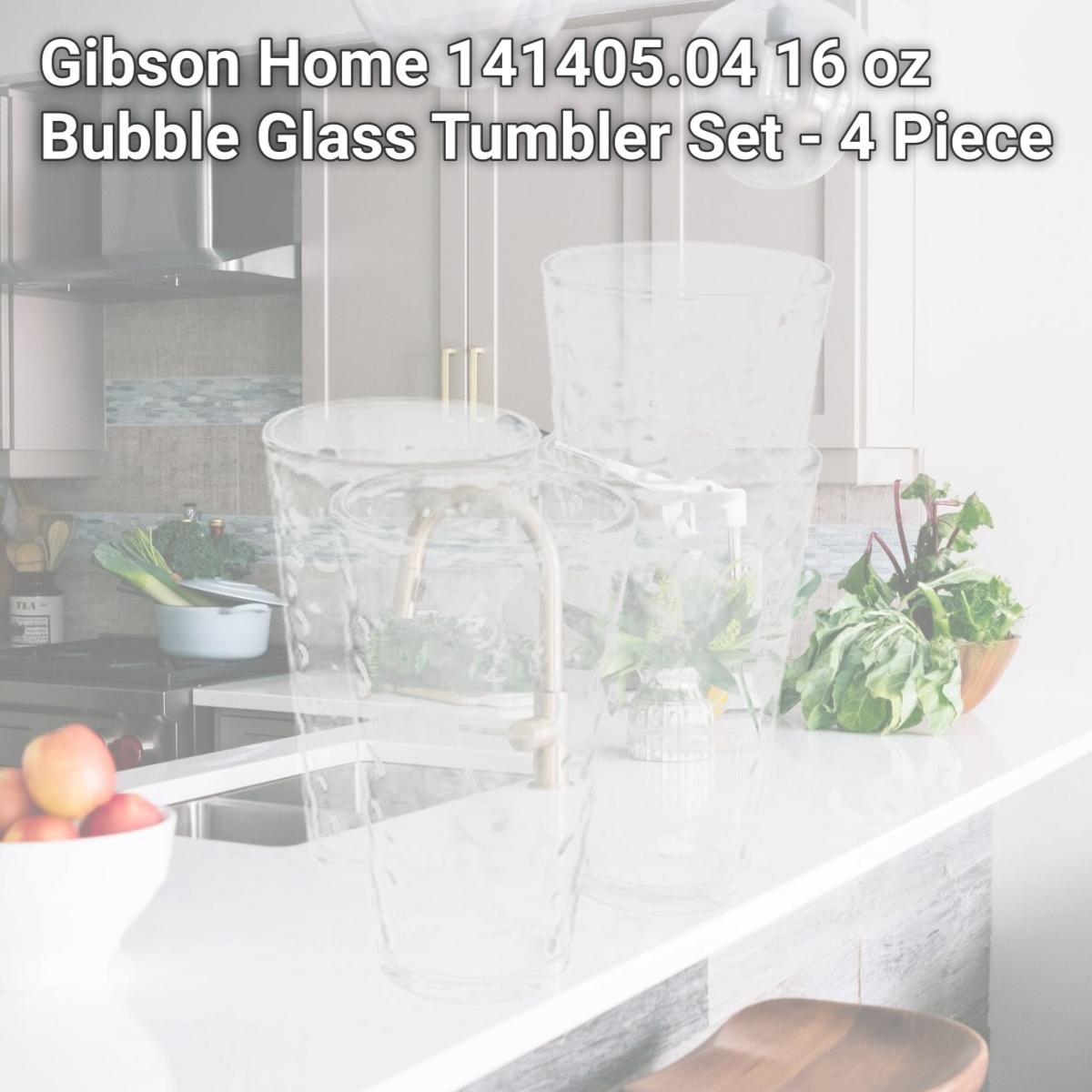 Picture of Gibson Home 141405.04 16 oz Bubble Glass Tumbler Set - 4 Piece