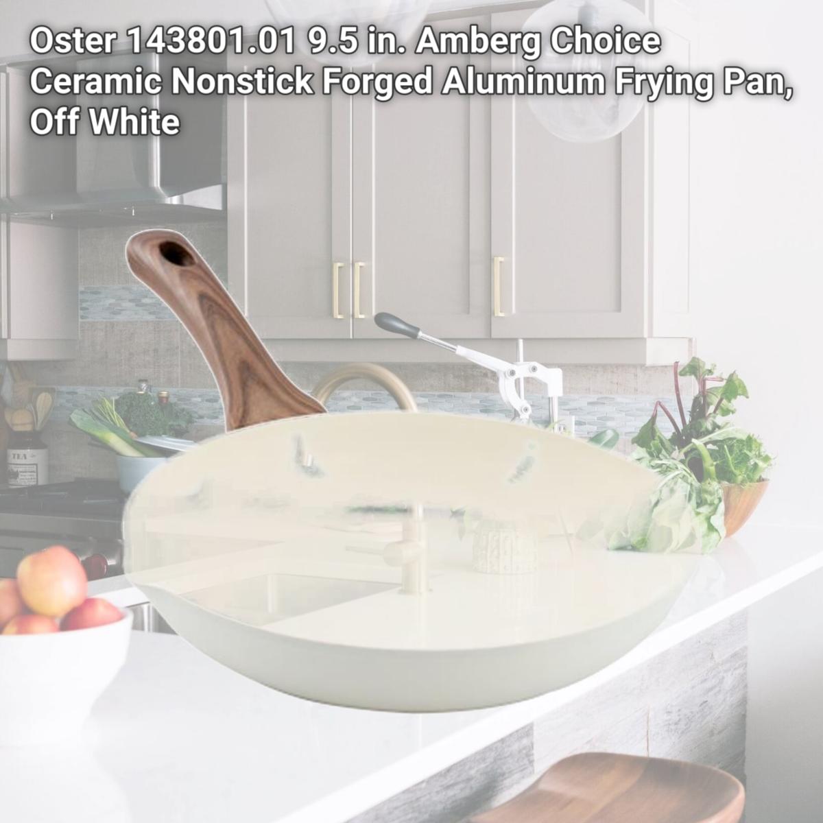 Picture of Oster 143801.01 9.5 in. Amberg Choice Ceramic Nonstick Forged Aluminum Frying Pan, Off White