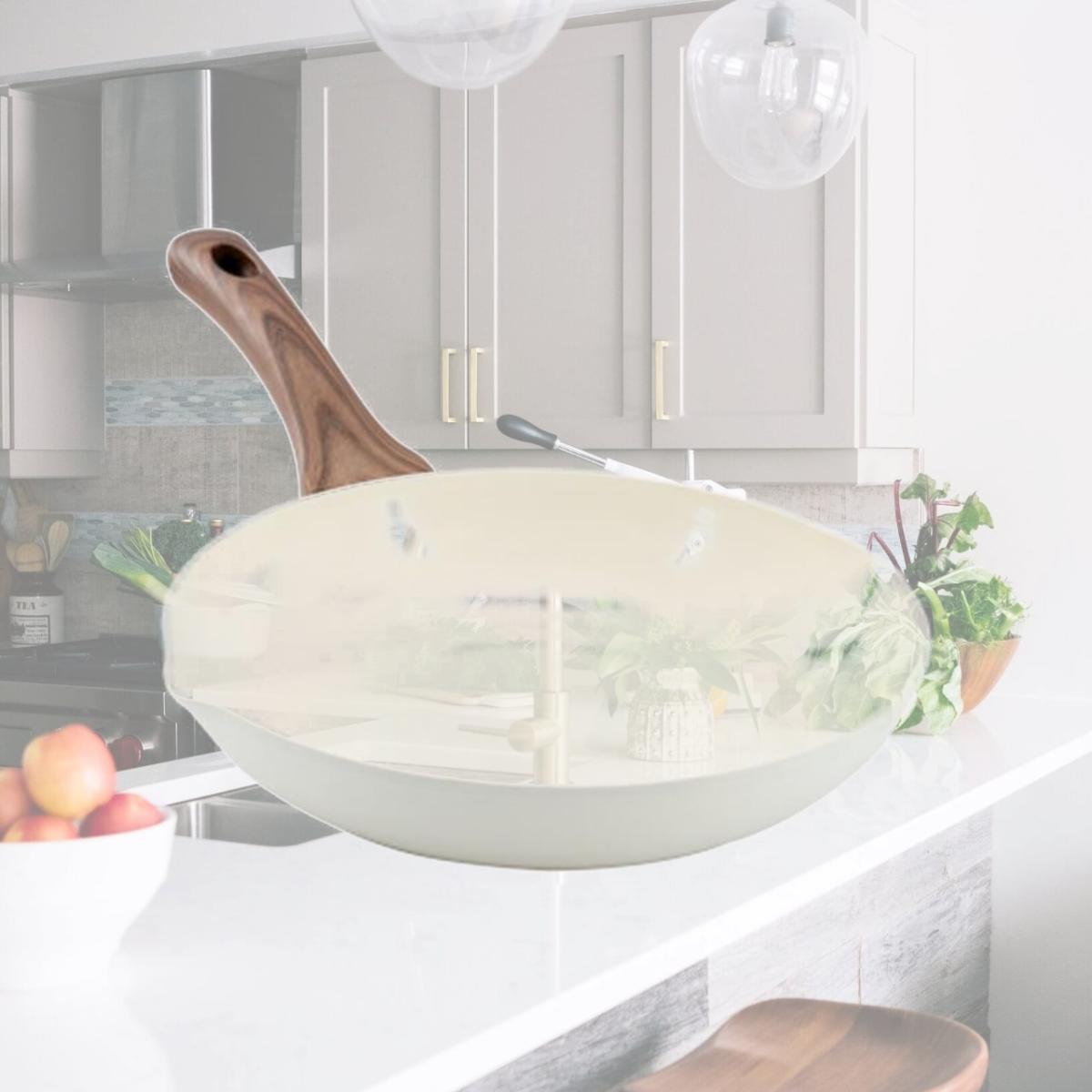 Picture of Oster 143801.01 9.5 in. Amberg Choice Ceramic Nonstick Forged Aluminum Frying Pan, Off White