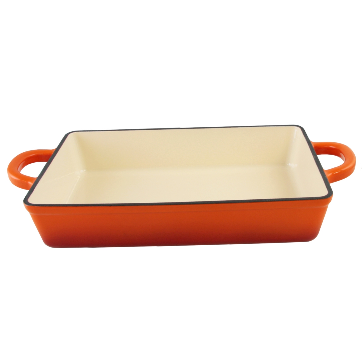 112009.01 13 In. Artisan Enameled Cast Iron Lasagna Pan, Sunset Orange