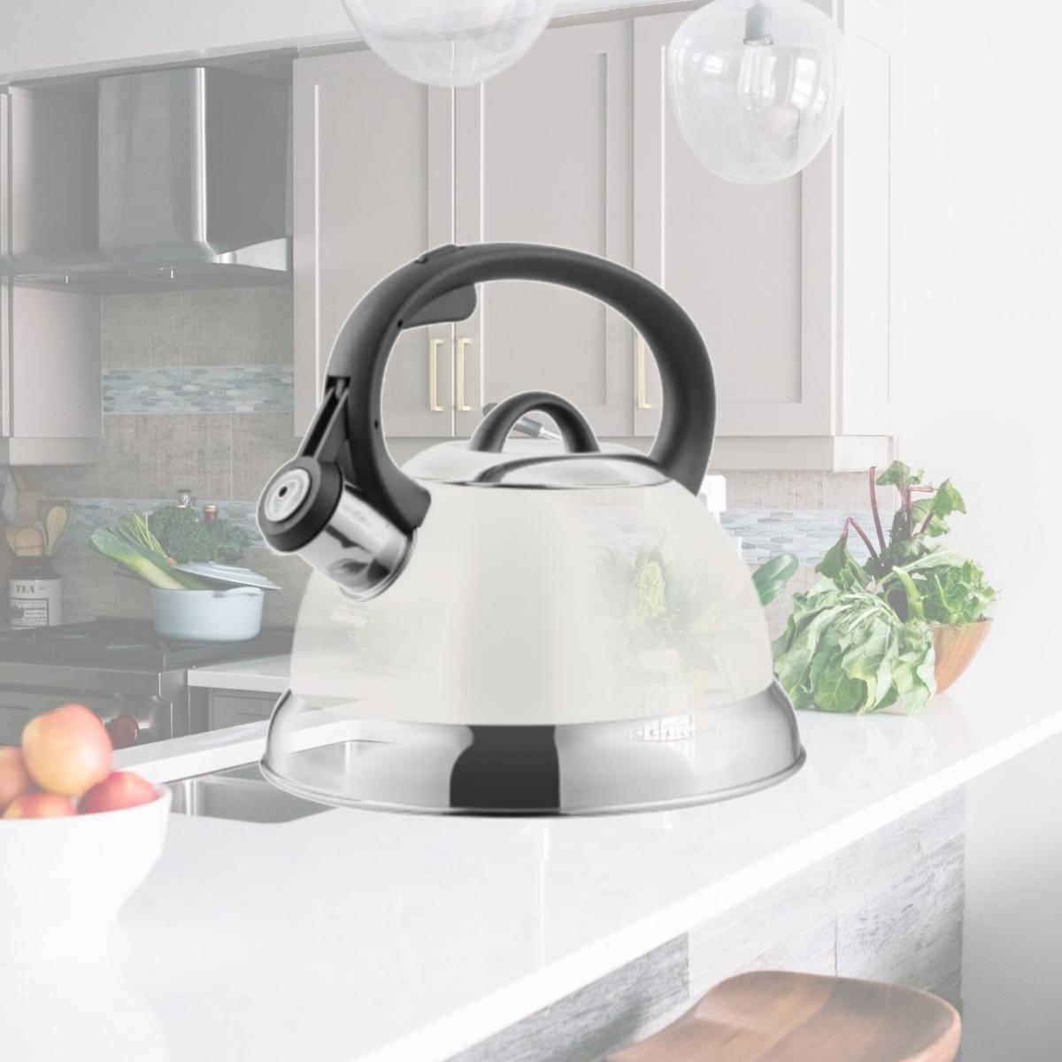 Picture of Mr. Coffee 137420.01 1.75 qt. Mr. Flintshire Whistling Tea Kettle, Linen