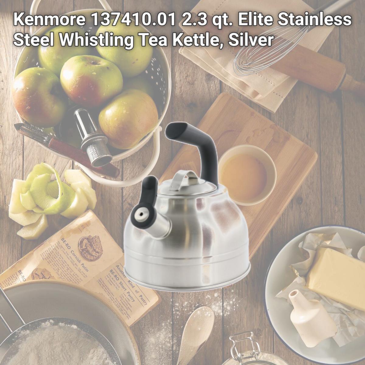 Picture of Kenmore 137410.01 2.3 qt. Elite Stainless Steel Whistling Tea Kettle, Silver
