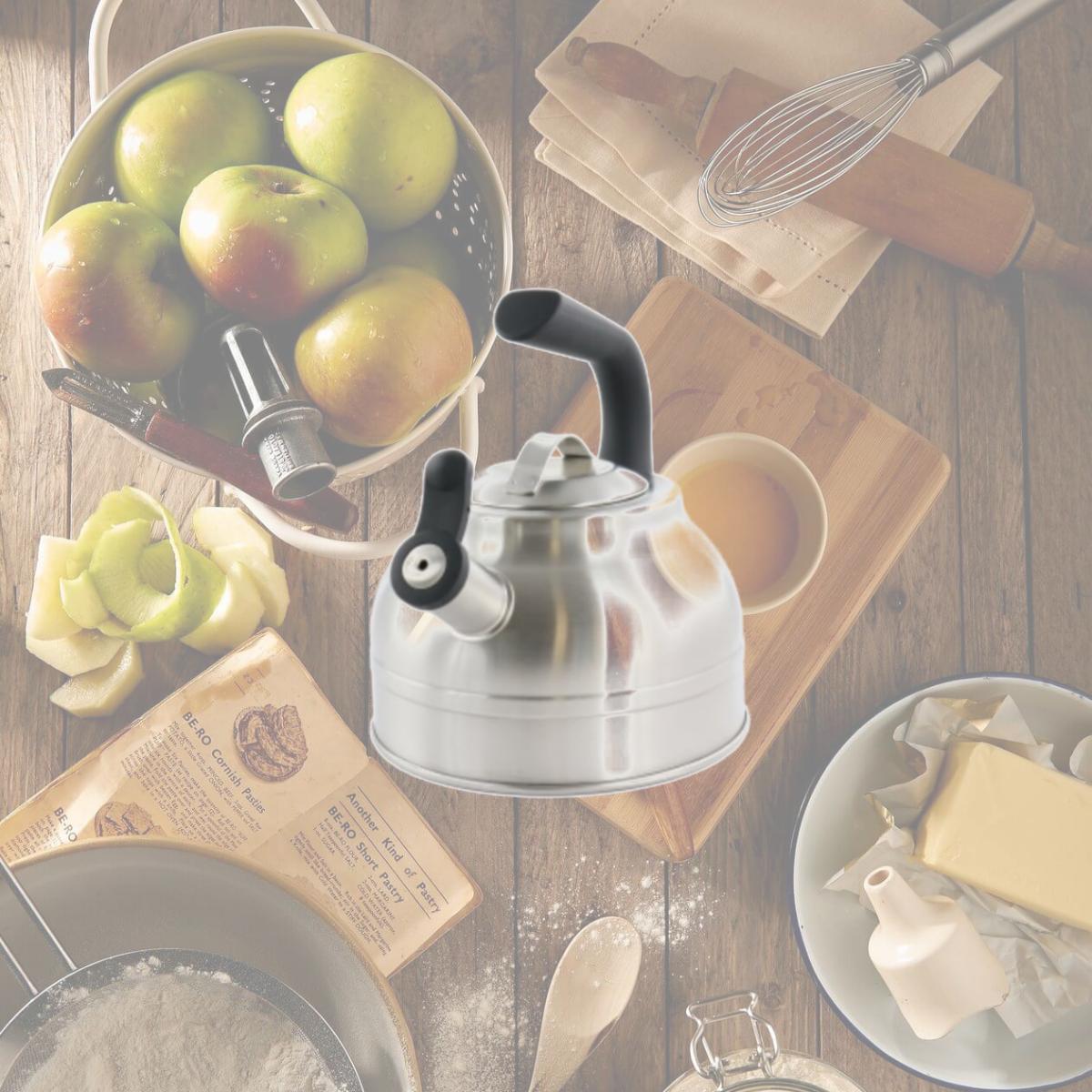 Picture of Kenmore 137410.01 2.3 qt. Elite Stainless Steel Whistling Tea Kettle, Silver