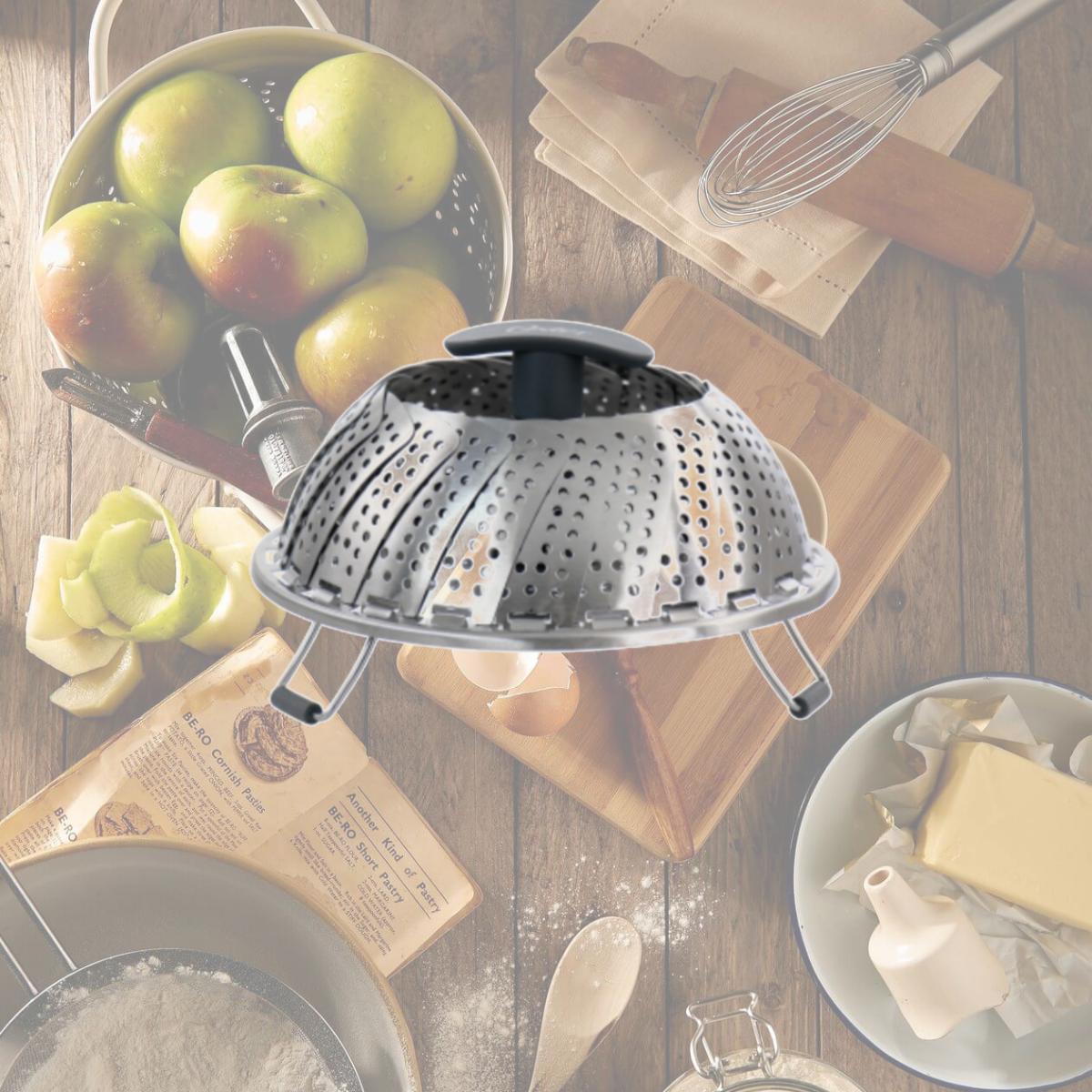 Picture of Oster 130003.01 Bluemarine Expandable Stainless Steel Steamer Basket