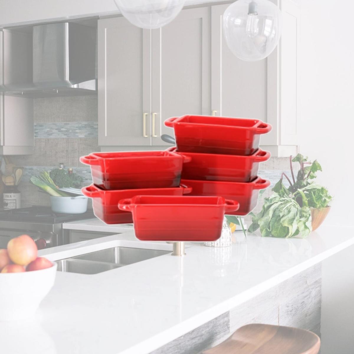 Picture of Crock Pot 139398.01 12 oz Appleton Sto are Mini Loaf Pan Baker Set, Gradient Red - 6 Piece