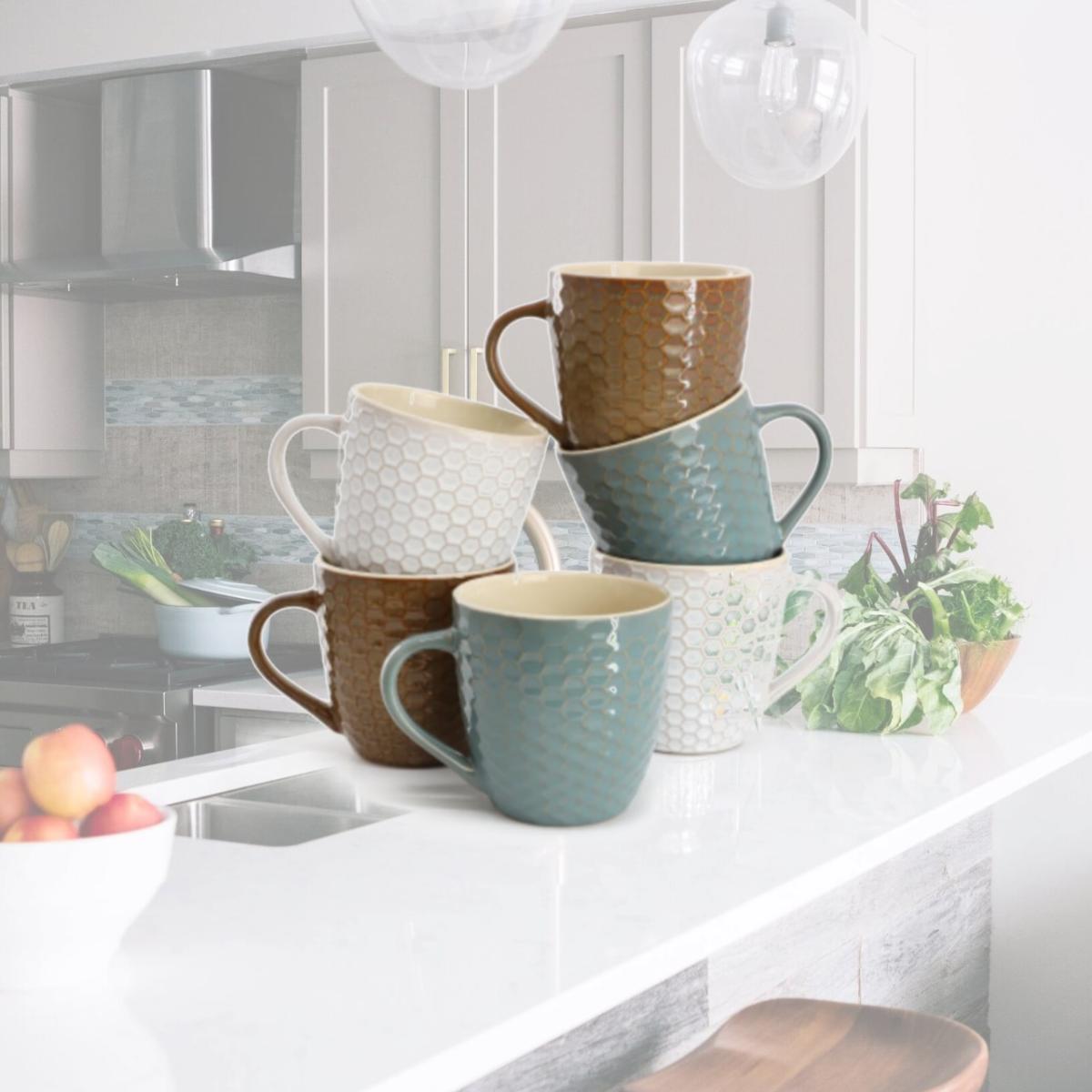 Picture of Elama EL-HONEYBEE6 15 oz Honey Bee Mug Set, Assorted Color - 6 Piece