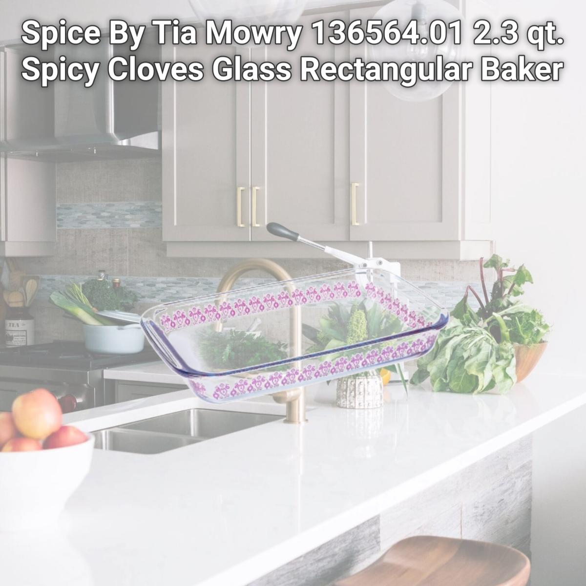 Picture of Spice By Tia Mowry 136564.01 2.3 qt. Spicy Cloves Glass Rectangular Baker