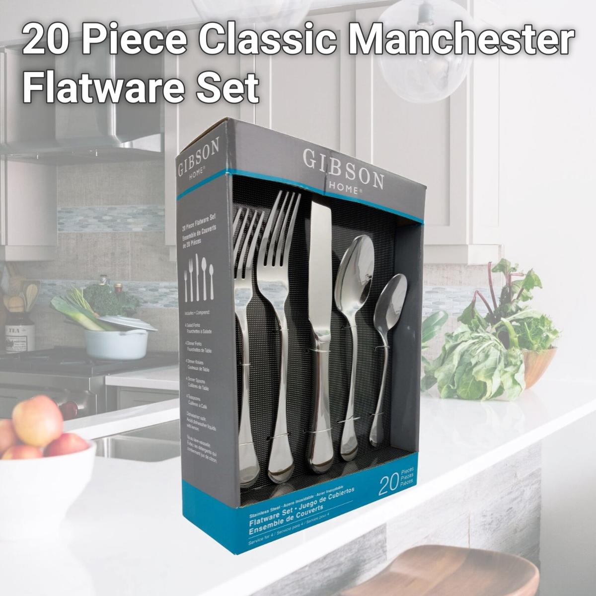 Picture of Gibson 70080.2 20 Piece Classic Manchester Flatware Set