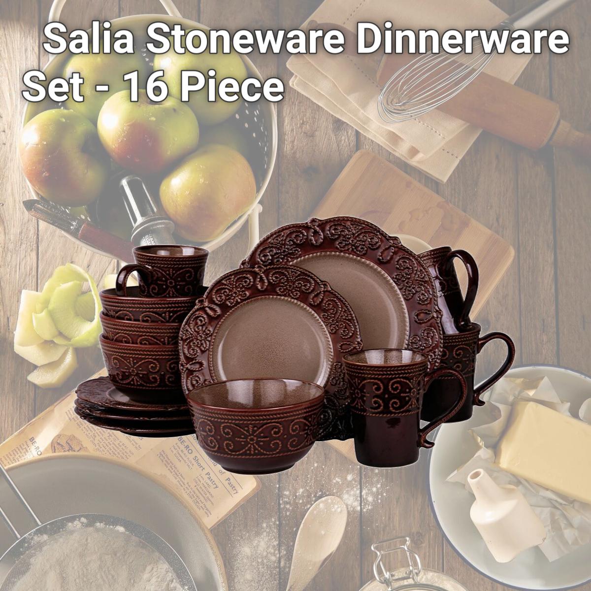 Picture of Elama EL-SALIA16 Salia Stoneware Dinnerware Set - 16 Piece