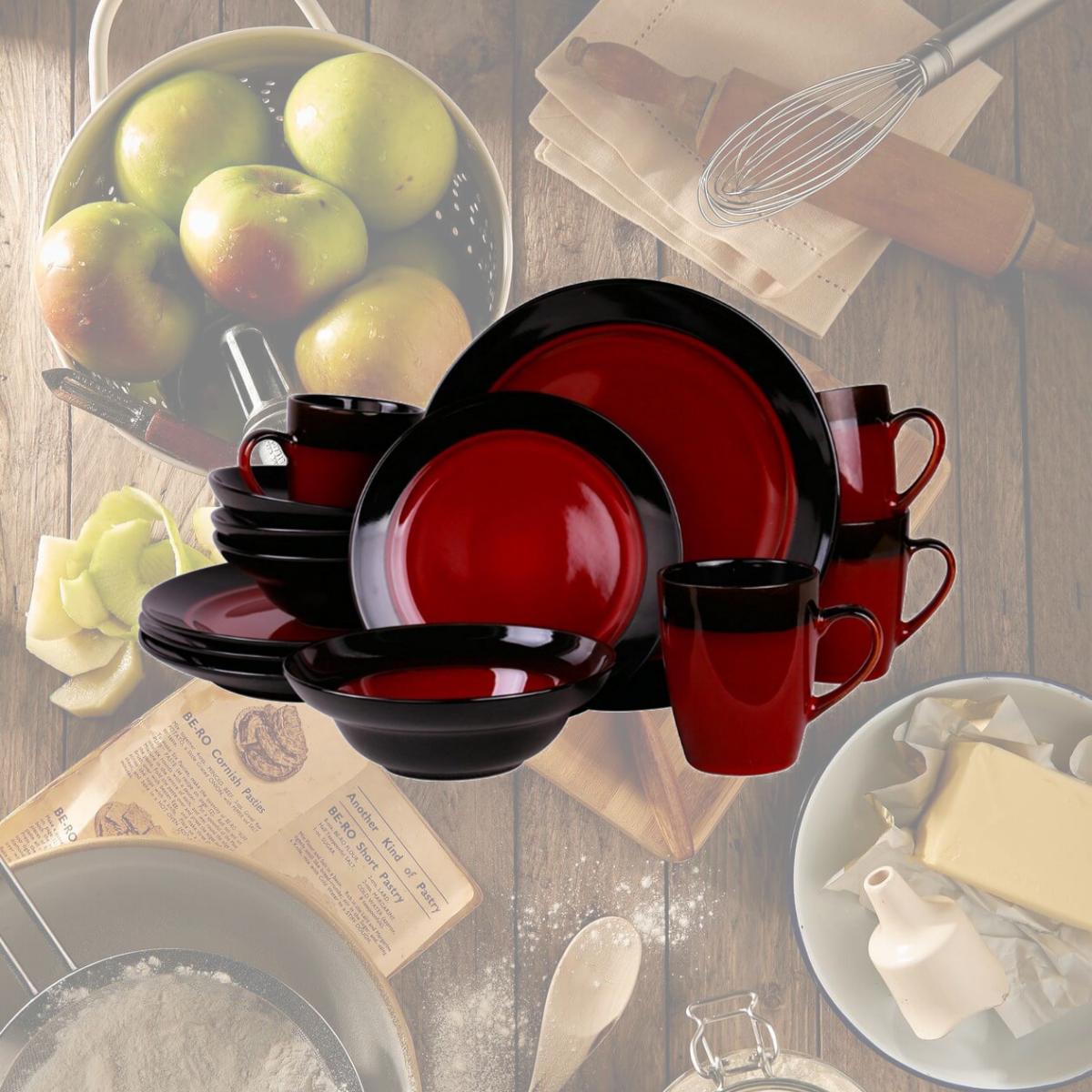 Picture of Elama EL-TANIZIA Tanizia High Gloss Dinnerware - 16 Piece