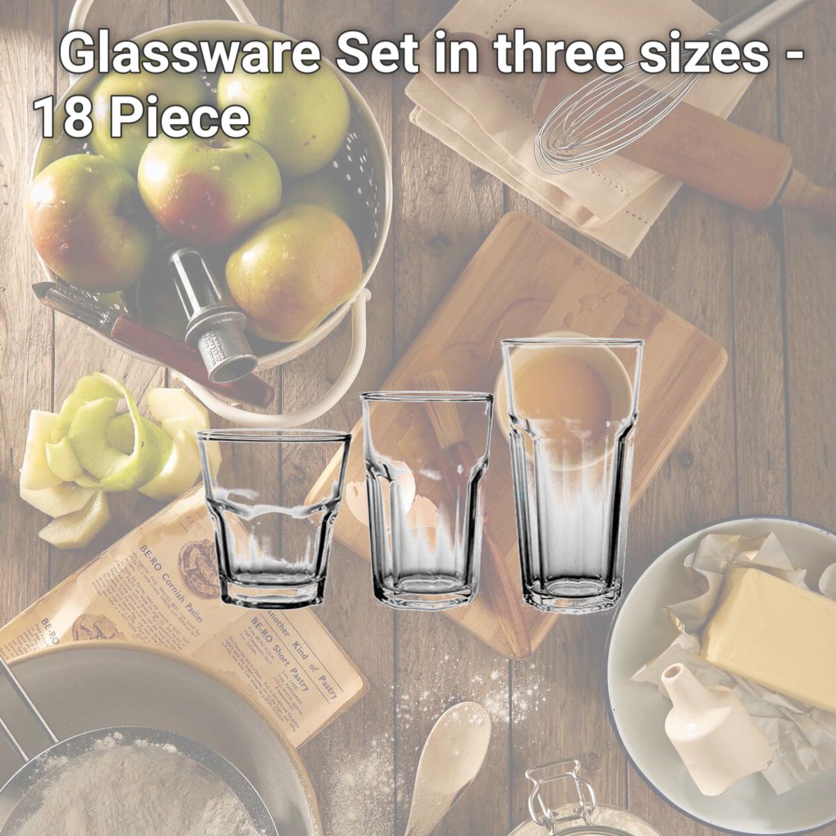 Picture of Better Chef GL-18 Glassware Set in three sizes - 18 Piece