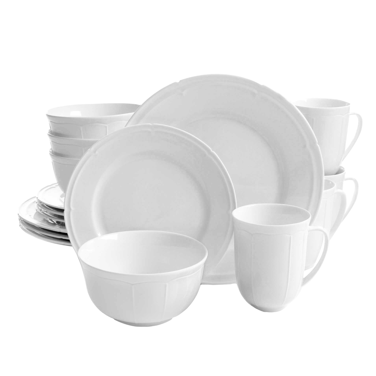 94741.16 16 Piece Paton Dinnerware Set - White