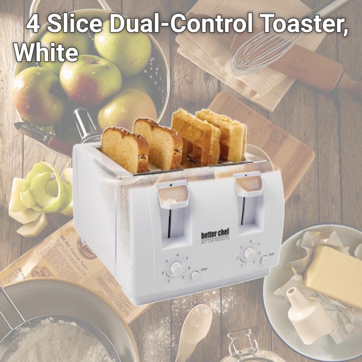 Picture of Better Chef IM-241W 4 Slice Dual-Control Toaster, White