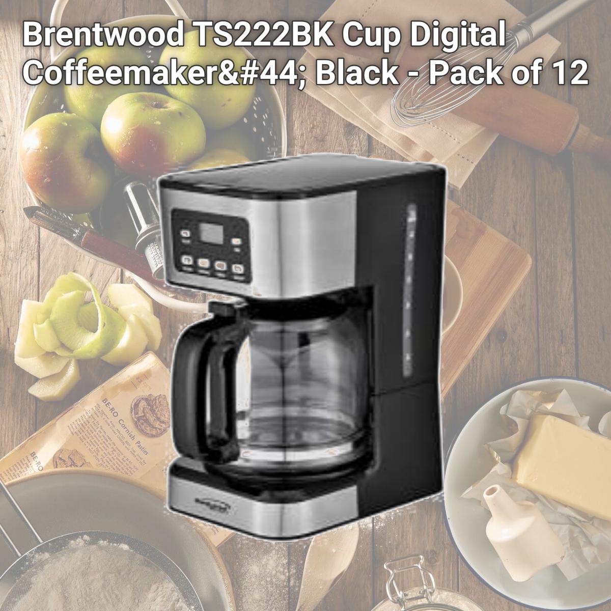 Picture of Brentwood TS222BK Cup Digital Coffeemaker, Black - Pack of 12